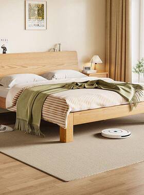 小橡胶PDD10032木实木床1.8m双租人床家用卧1.5m户1型出房床m单人