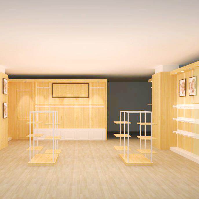 童装店实无品牌/母木烤漆陈列架婴婴用品展示柜儿服装中岛幼陈列