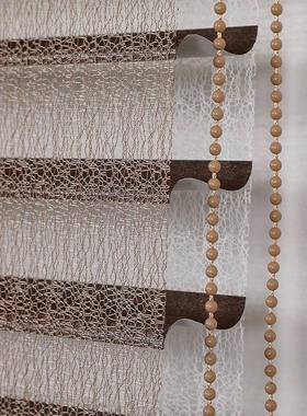 香里拉帘蕾丝网全遮光帘格办公CBV室窗家简装约卷帘