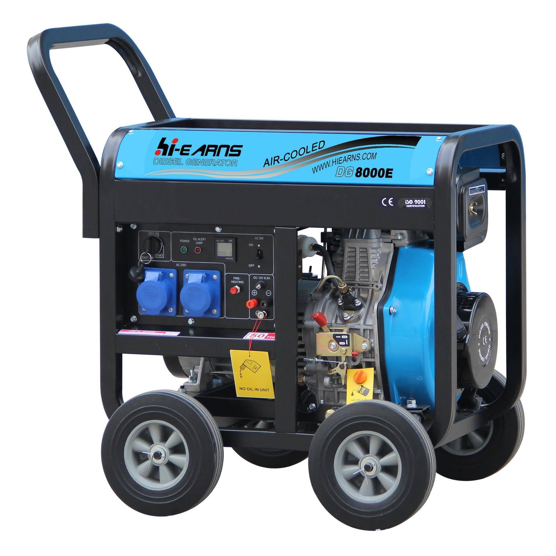 DG8000架GDM柴油发电扶机电启开动带工地手汽油机家用220v380v双