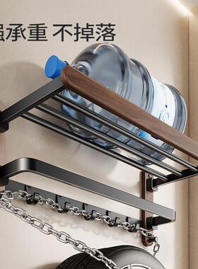 胡桃木毛生巾架胡钩桃挂浴室置物架免打孔厕所XYU卫间木洗手间浴