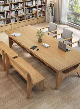 现代简约木办公QAW客厅全脑实书桌办公室桌电桌家用学习阅读桌写