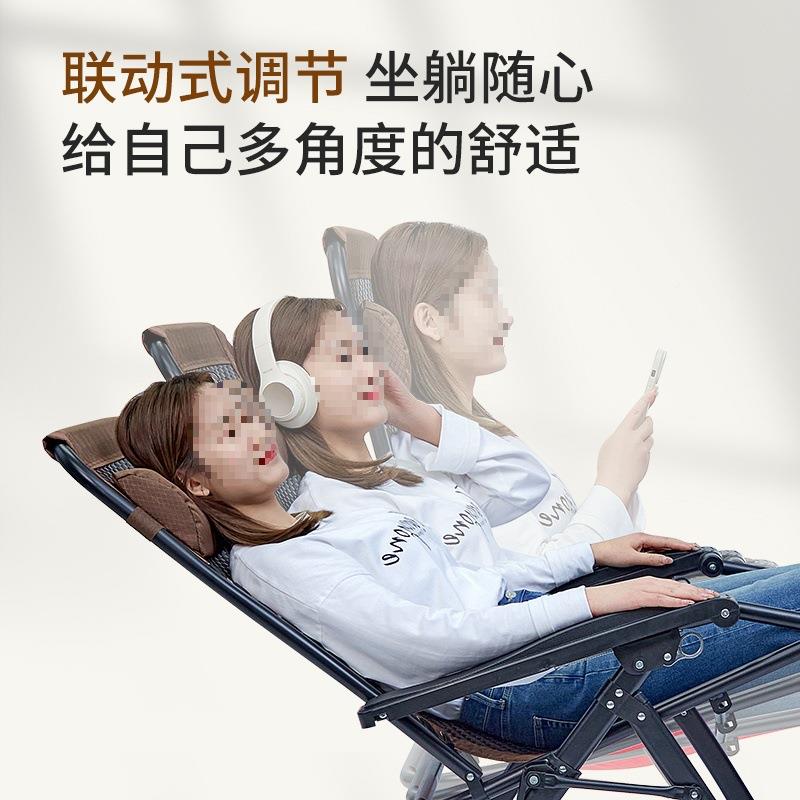 M*躺椅折叠午发休公阳台家用休YUD闲可坐可躺办室两用午睡沙懒人
