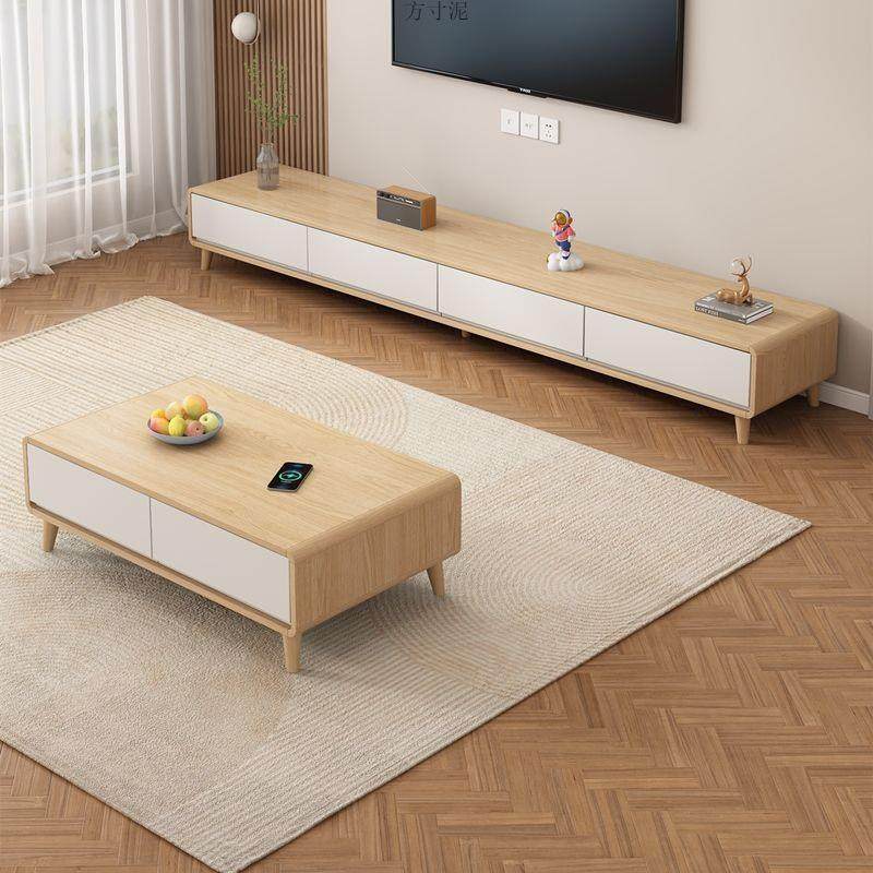 实木电OXW工柜视茶几组客合现代简约厅家用小户型落地式储厂一件