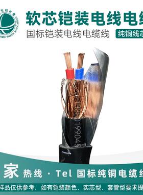 ZR软芯铠装讯号线KVVRP22 RVV22地埋RVVP22 RVSP22 *0.75 1.0 1.5