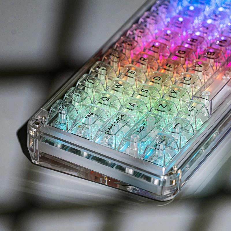 DIY客制化个性全透透光键帽白雾四面透机械键盘键帽68键87键108键