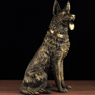 客厅摆件大型h落地狗大号大件铜狗家居招财总经理办公室装饰工艺