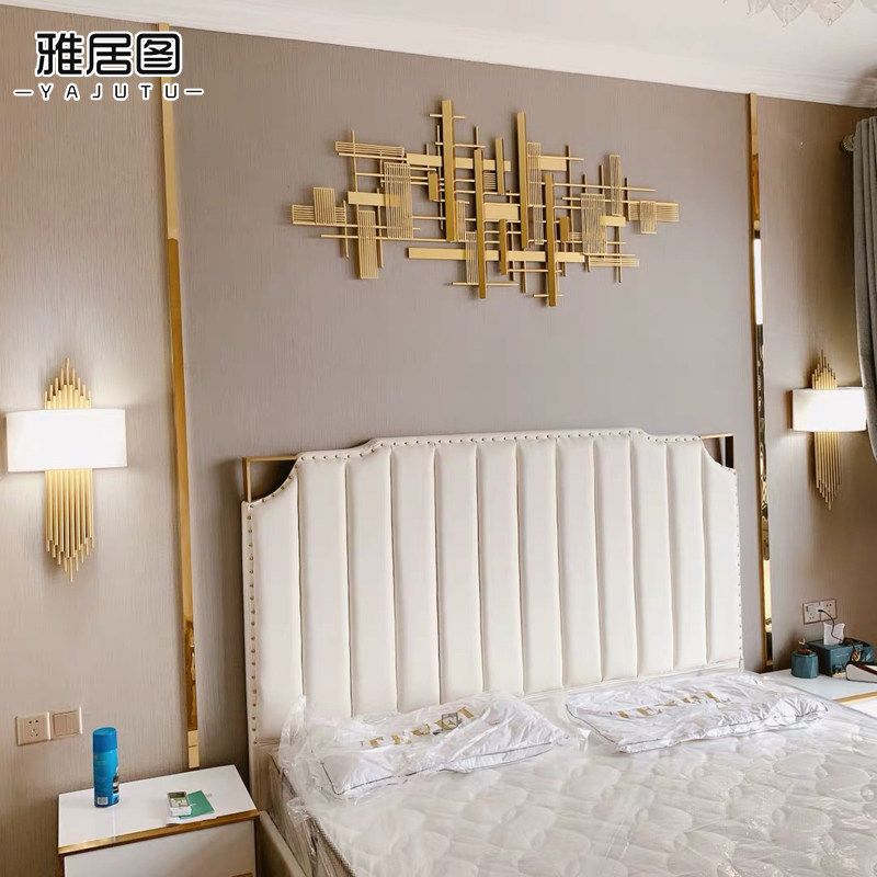 欧式金属铁艺壁挂轻奢沙发背景墙墙面装饰挂件创意几何墙饰挂饰
