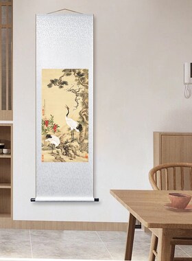 沈铨 松梅双鹤图 超清E复刻国画客厅卧室挂画