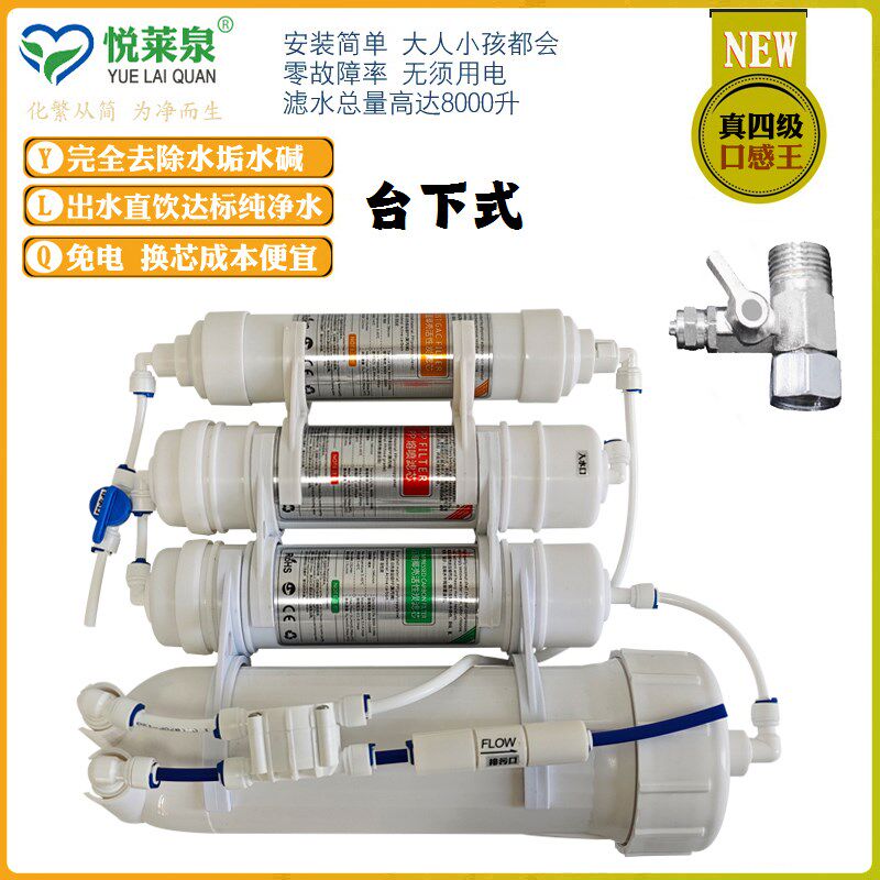 家用直饮纯水净水机反渗透厨房台下式去垢过滤器净水机RO去水碱