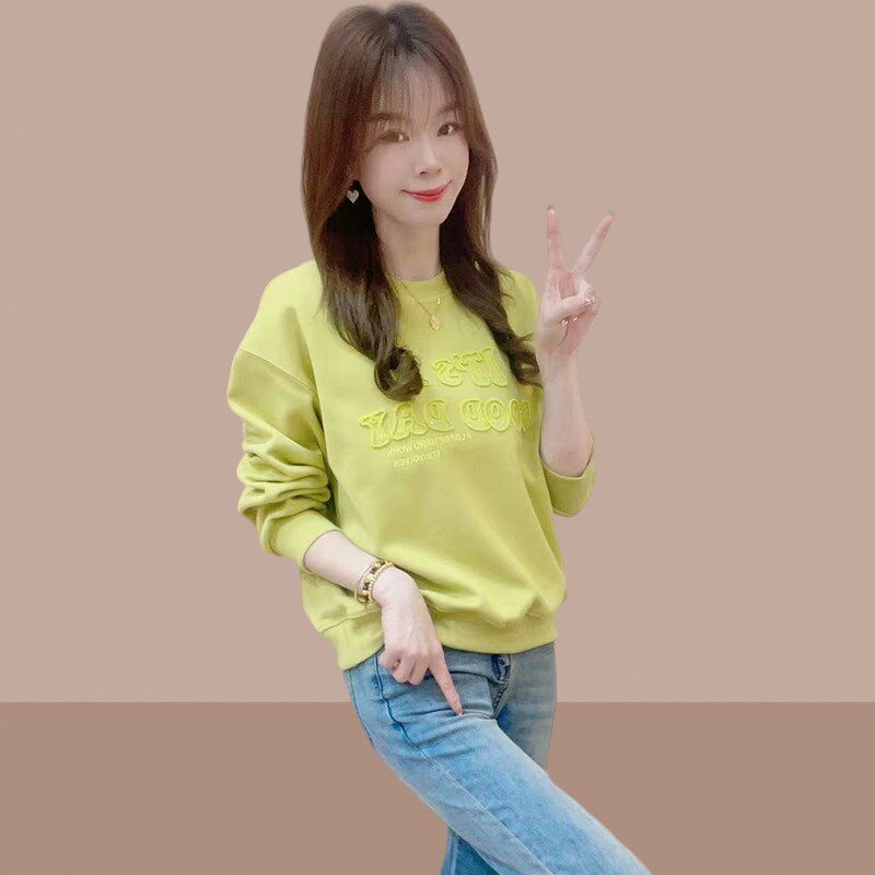 圆领短款卫衣女款2024新款爆款春秋季小个子时尚洋气减龄无帽上衣