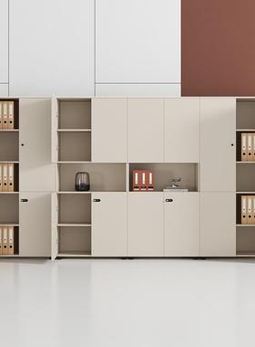 高档文件柜办公室储物地柜档案柜子落简约桌现代VJH老书板配套柜