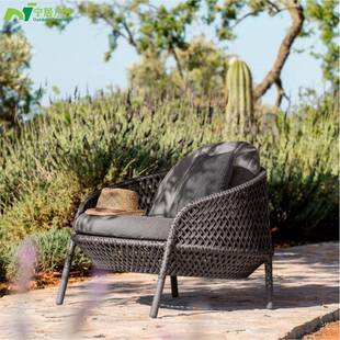 UND户外发藤椅沙组合休闲阳台庭院懒人沙编发藤休室闲椅外椅铝架