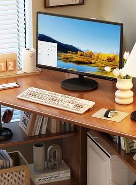 木转角书桌书柜一墙边式三角电体脑桌卧室角实落学生MHO台学习写