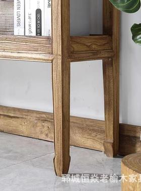 墙现代简约老榆木27985书架厅电视柜置物架旁卧室靠储物架客学生