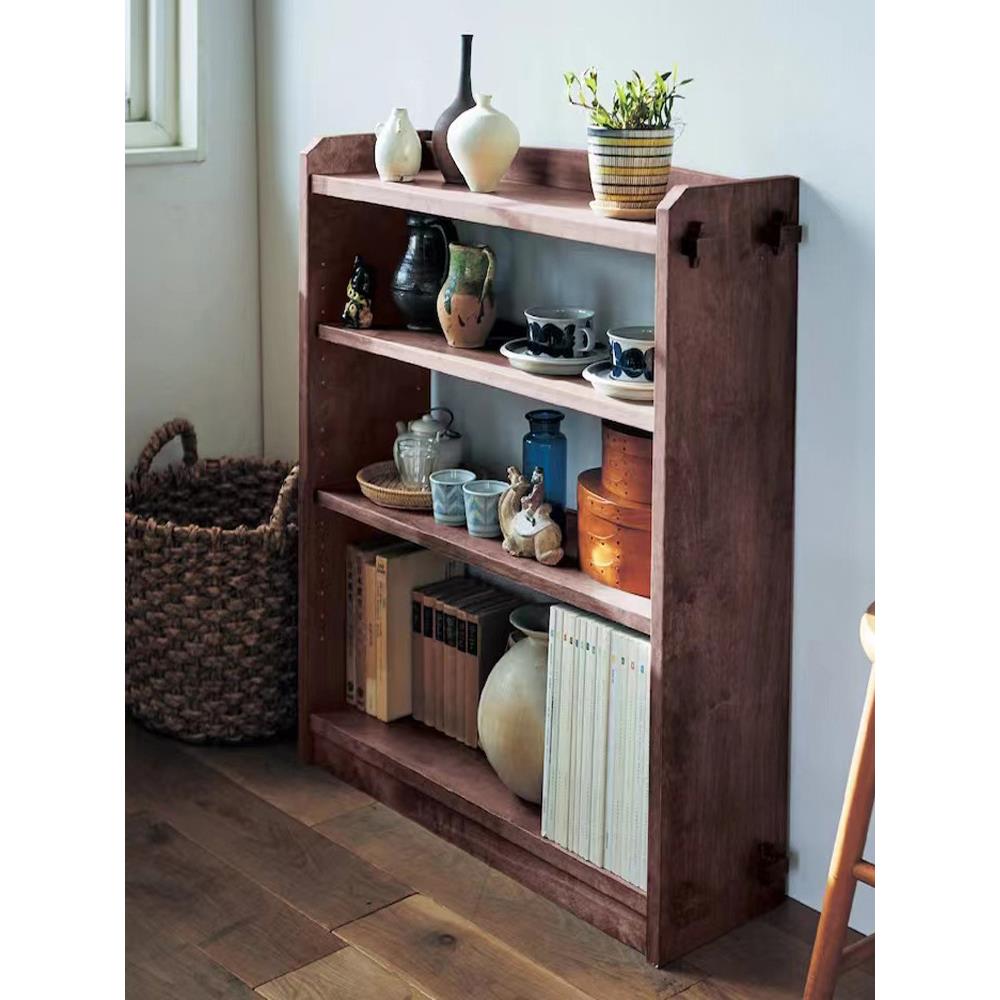 复古实木置物架客落日式阳台收多层民宿厅茶具摆F969H6S6件纳架搁