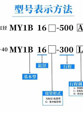 MY1M机械式无杆气缸MY1B-16/20/25/2-100-0200-330-423700500-600