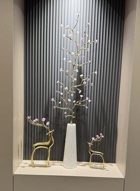 玄水晶树一摆件客厅入LBV户正对门柜轻奢关竖米高落地装饰品