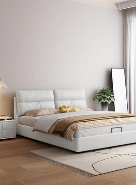 科技RCZ布皮1.m主卧床奶油床风卧室家双人8床气压高具箱储物软床1