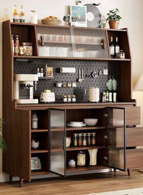 实木式餐边柜IAG柜一体靠墙现代客厅橱茶水柜多功物能厨中房储收