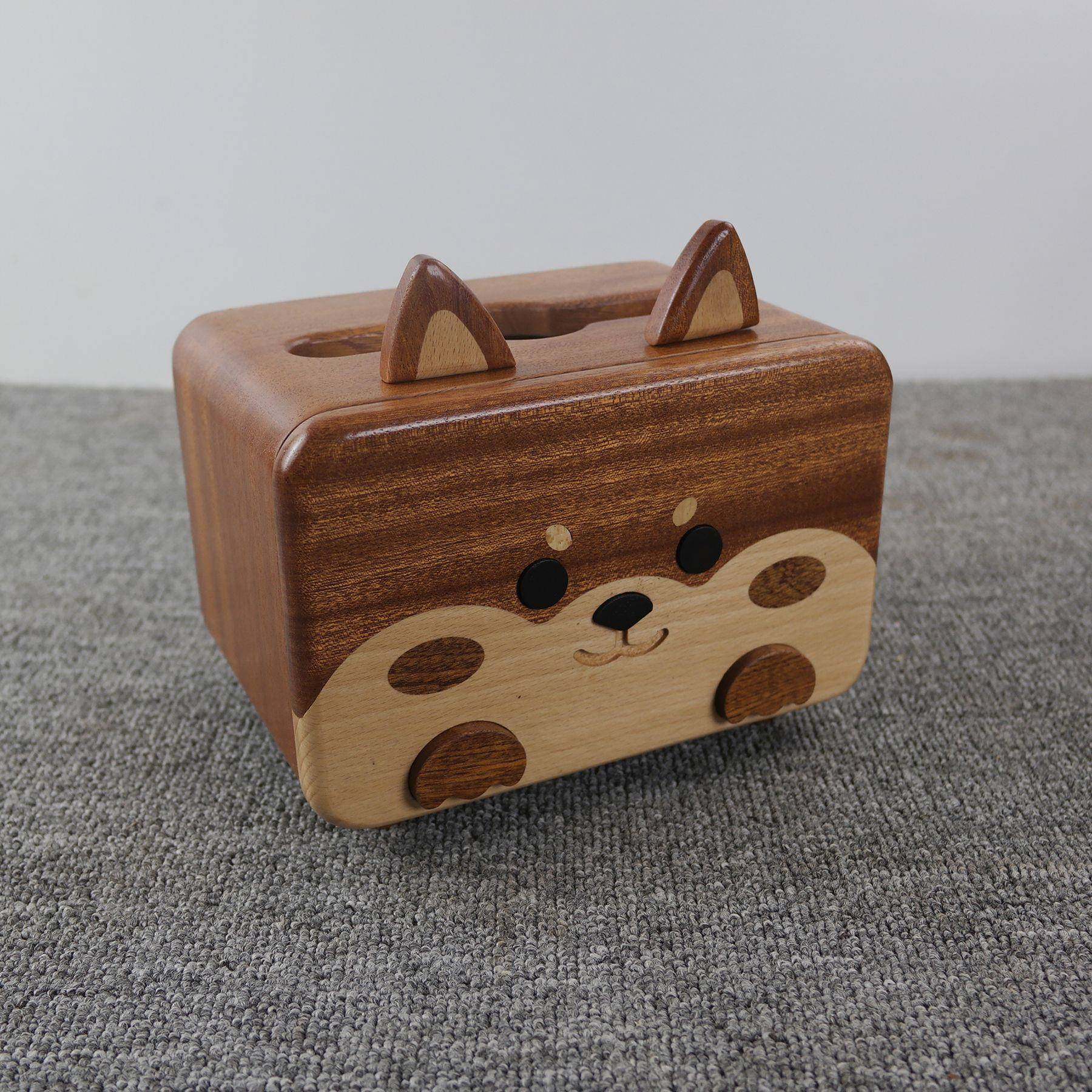 实木桌盒面式猫盒咪可爱抽纸纸巾盒客纸巾收纳酒店餐厅厅餐巾收纳,收纳整理,首饰盒,淘宝优惠券,粉丝福利购,淘宝优惠卷