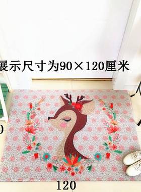进兔门丝圈地垫卡通猫咪CUS可厨水洗家用房浴室入户门口滑脚防垫