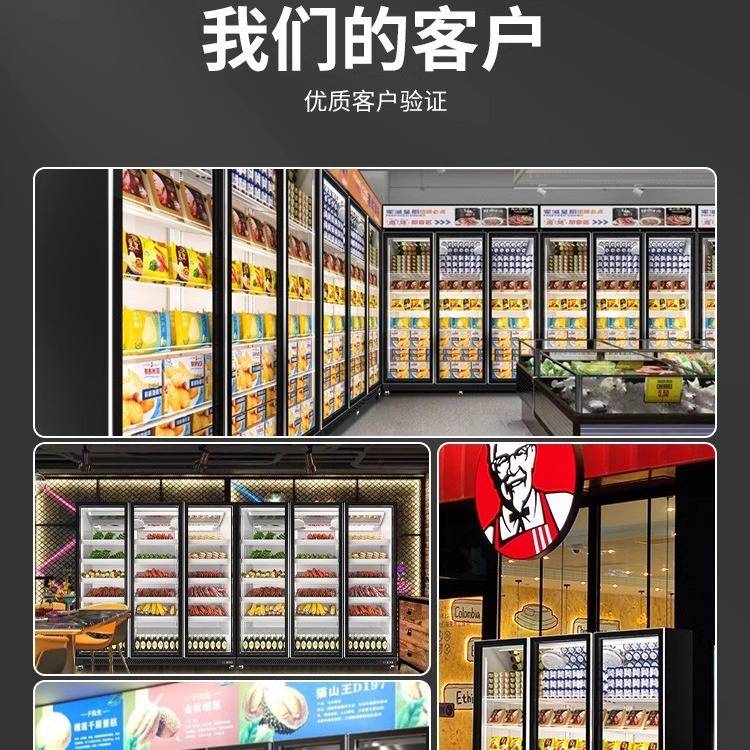 冷冻展示柜商用急冻柜商场超市冰箱冰淇淋低温柜风冷立式冰柜