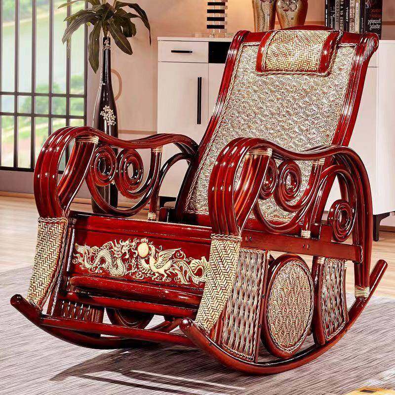 阳藤台实木真编椅躺椅大人实木真藤家用逍遥背靠椅子摇藤椅沙发懒,住宅家具,摇椅,淘宝优惠券,粉丝福利购,淘宝优惠卷