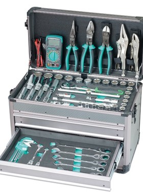 台湾宝工HW-612401M 1/2-1/4 124件专业套筒工具组 汽修汽保专用