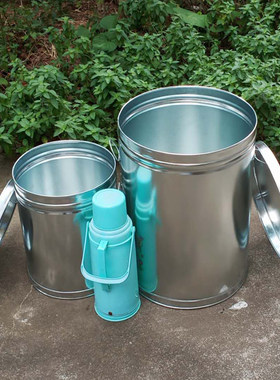 装米桶家用20斤10斤小号茶花面桶密封防虫防潮储物罐老式米缸带盖