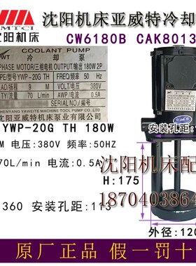 沈阳机床 CW6180B CAK80135冷却泵YWP-20G TH亚威特 冷却水泵180W