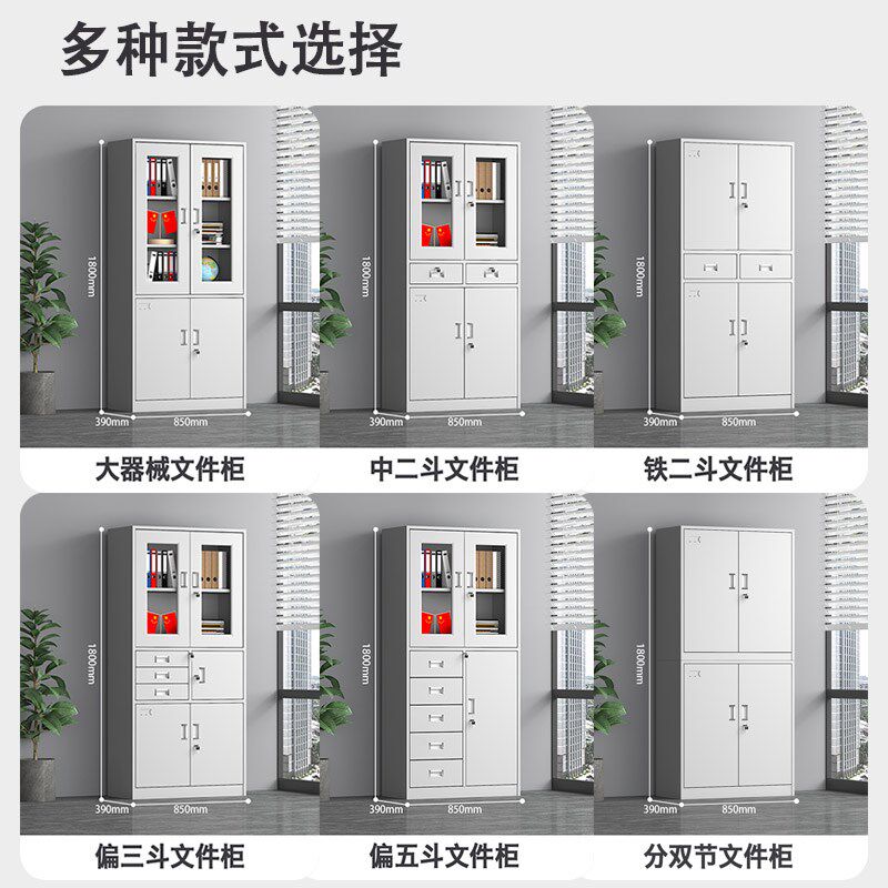 会计财务凭证柜钢制文件资料档案D办公室带锁铁皮收纳柜子储物柜