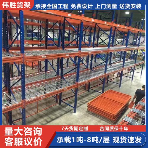 重型仓储货架库房托盘式货架五金工D业仓库多层横梁式架子重型货