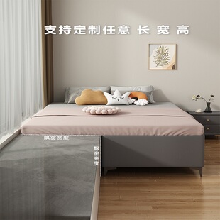 定制一半飘窗一半床衔接床高箱床A儿童拼接床无床头实木排骨架床