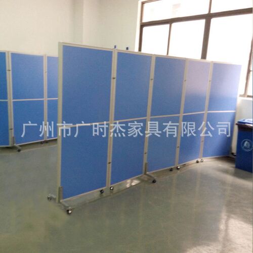 现代办公室简易活动折叠办公屏风 酒店工厂商务木T质隔断移动屏风