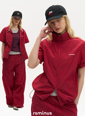 rsminus男女同款时尚短袖薄款夏季开衫外套2026年夏季新款上衣潮