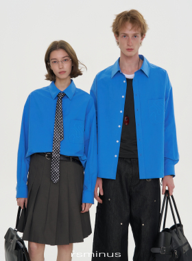 rsminus男女同款纯棉阔版高知感衬衫2026年春季新款简约宽松衬衣