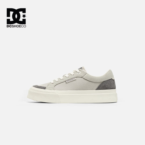 DCSHOES EMBA 帆布板鞋男款夏季透气灰色鞋子通勤鞋轻便休闲鞋男