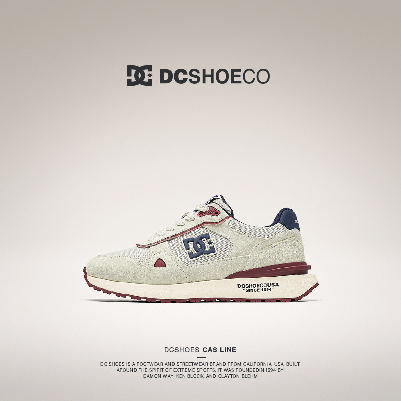 DCSHOES V-Run 真皮德训鞋男款2026春夏新款复古阿甘鞋休闲运动鞋