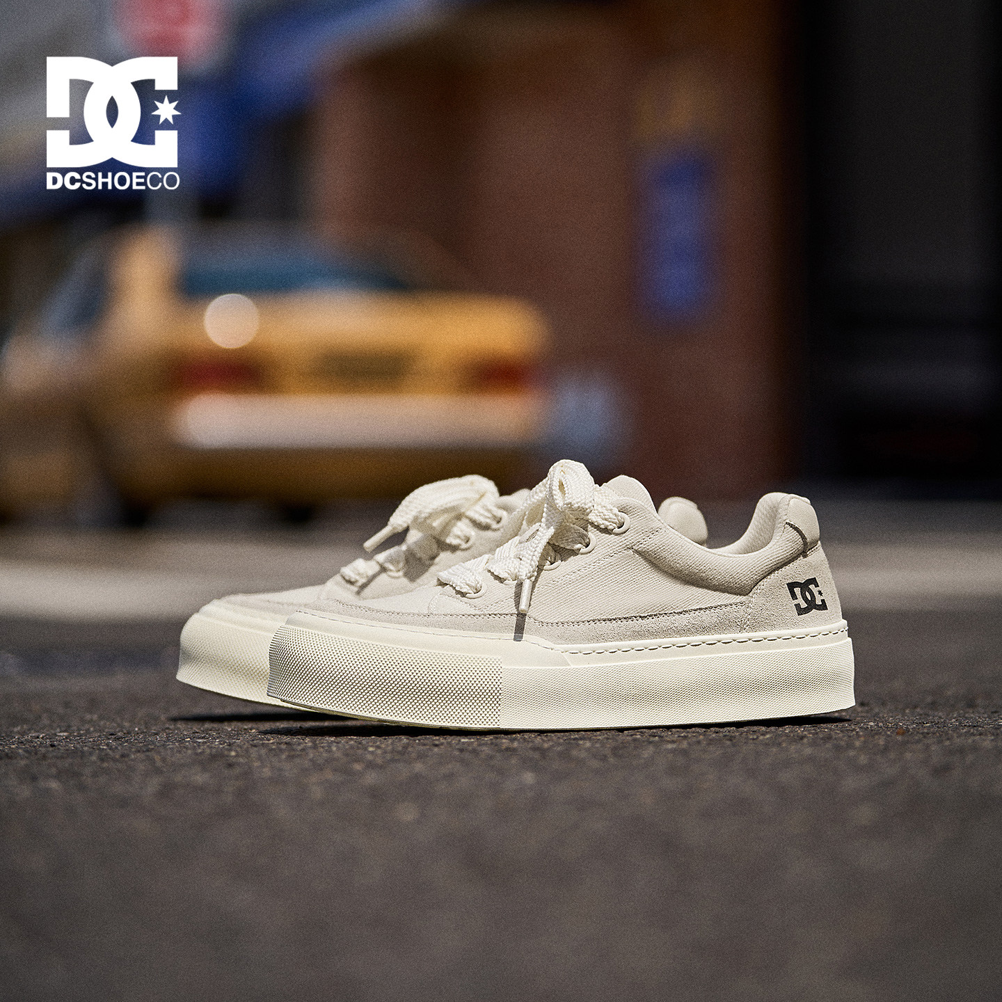 DCSHOES FORGE 帆布板鞋男款2026秋季新款透气布鞋真皮休闲鞋男鞋图片