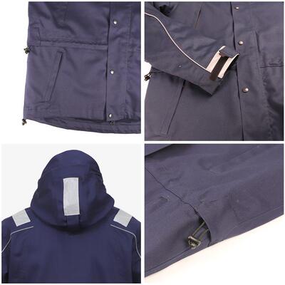 连带衣帽80159反工光劳保服携内胆防寒雪地作防水马甲工服地服装