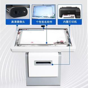 电子会议控机体触名摸屏留言签到机拍照打GAA印手机扫码签互动触