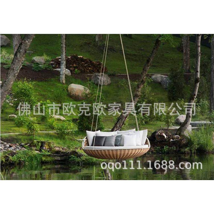 户外家具民宿庭院休闲人吊床家用花园秋TT568千躺床室外圆床沙发,商业/办公家具,商用藤编家具,淘宝优惠券,粉丝福利购,淘宝优惠卷