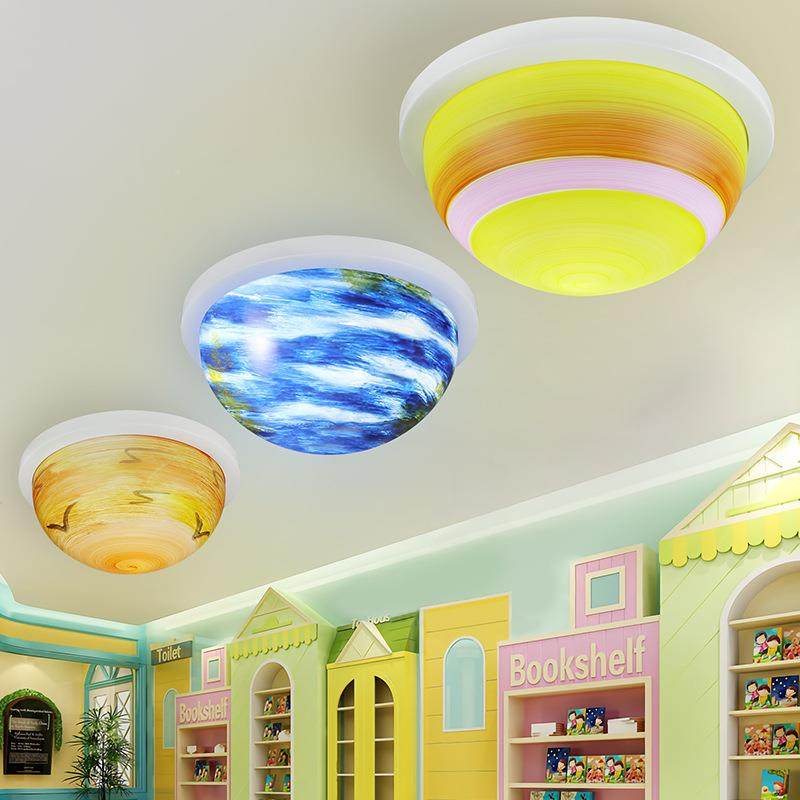 DCD星球吸顶灯幼儿园学校灯球月八大具行星半圆球地形儿童球房灯