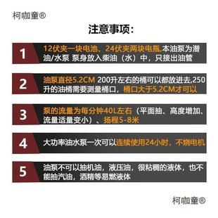 12V油机水泵20抽酒电动24V大功率油柴油加抽型子RYX2伏小抽油麦太