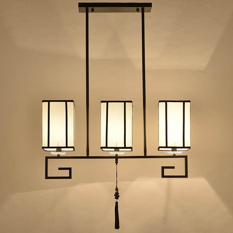 新中式餐吊灯简约餐书厅长形吊灯式家别墅房酒中楼卡座工程94950,家装灯饰光源,智能吊灯,淘宝优惠券,粉丝福利购,淘宝优惠卷