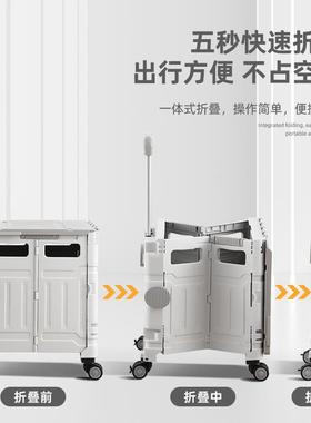 买菜小拉车可22112折拉叠家取野快用递拉杆小推车户外多功能露营