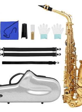 LAED键EOLF中音鲍磨砂萨克斯乐器初学成人演奏降调鱼壳按中音萨克