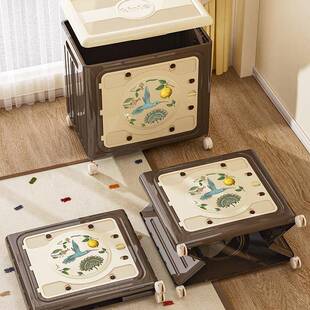 衣服滑收箱柜大容量纳带8888轮可折叠带盖家用被子专用储物玩具收