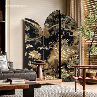 法式国中屏风隔断客厅入户玄关遮挡可折叠移背动沙发景复古装GEP